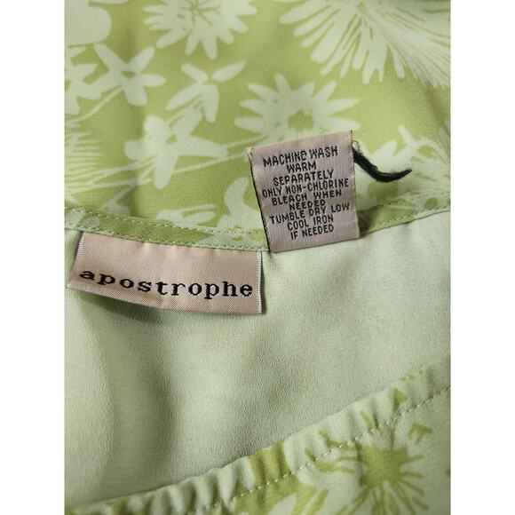Y2k Lime Green Apostrophe Mid Length Skirt Women's Sz 10 - Picture 7 of 7
